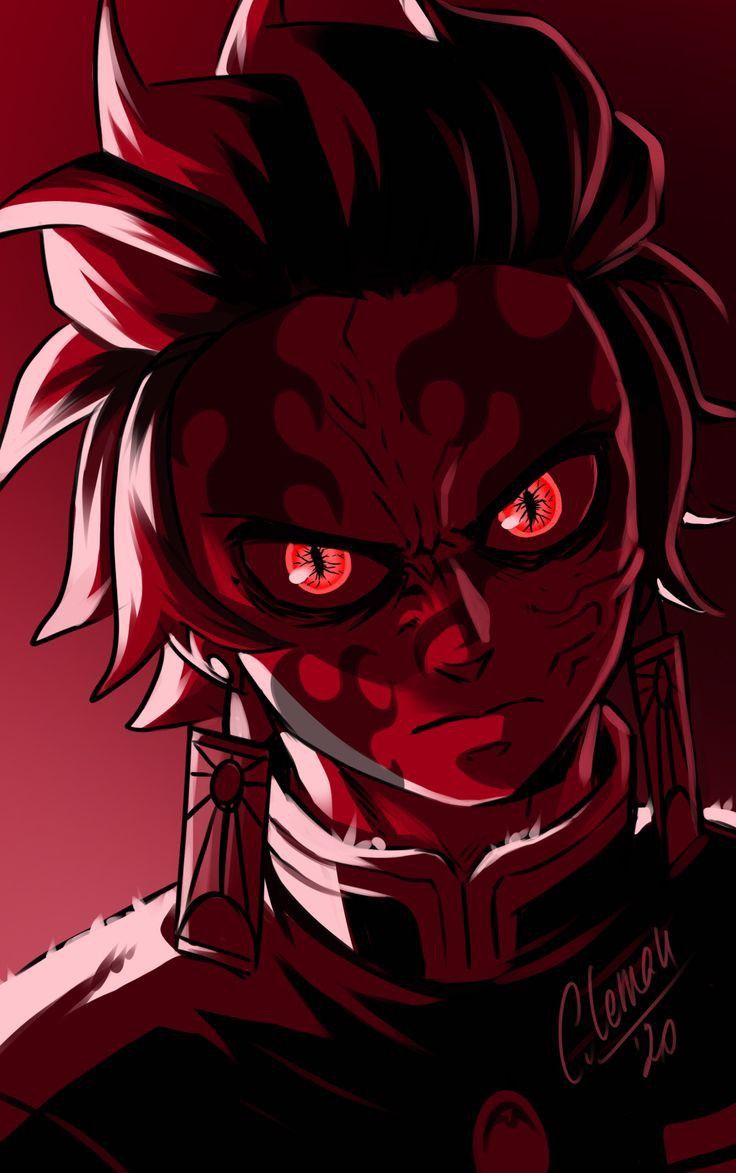 Crimson Tanjiro Kamado Portrait - anime wallpaper for OpersCraft