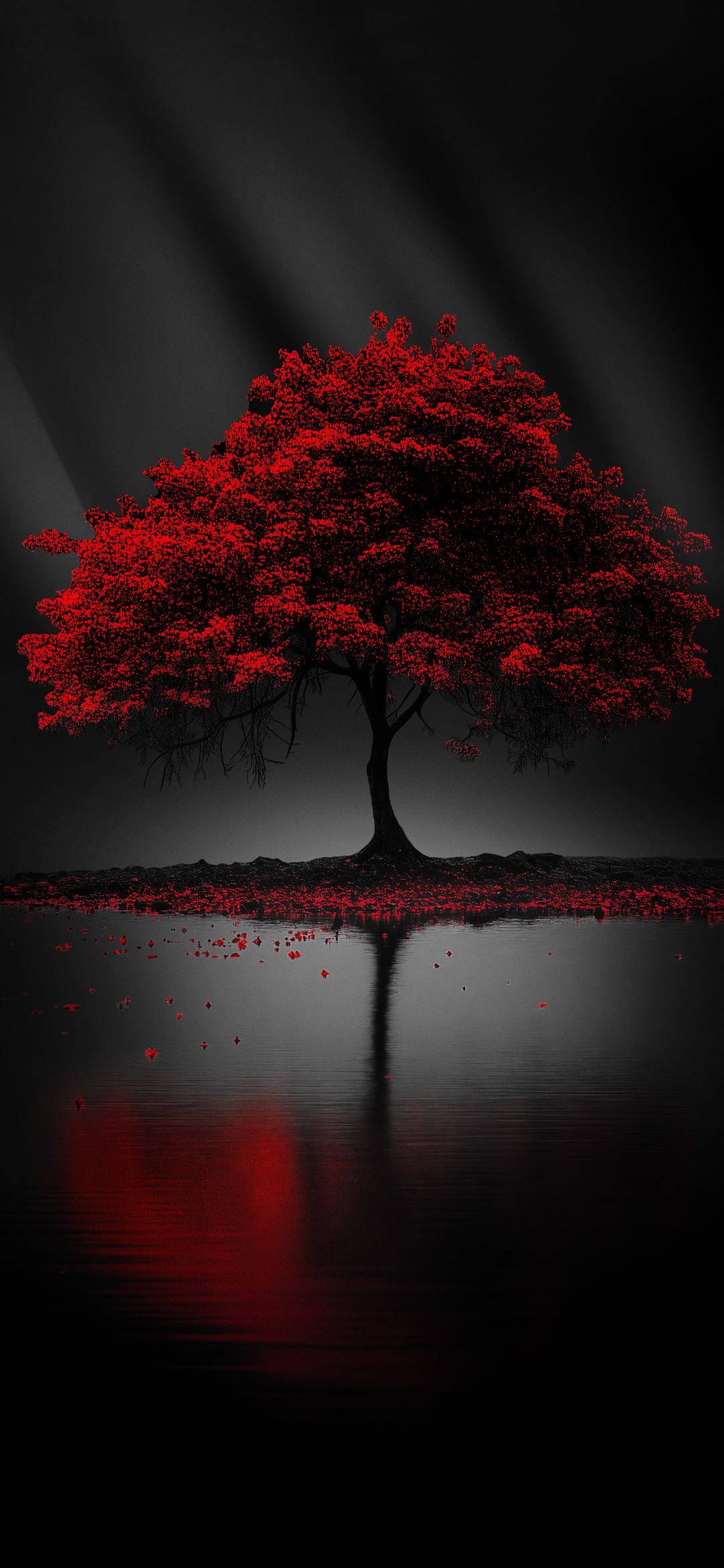 Crimson Tree Reflection - wallpaper for OpersCraft
