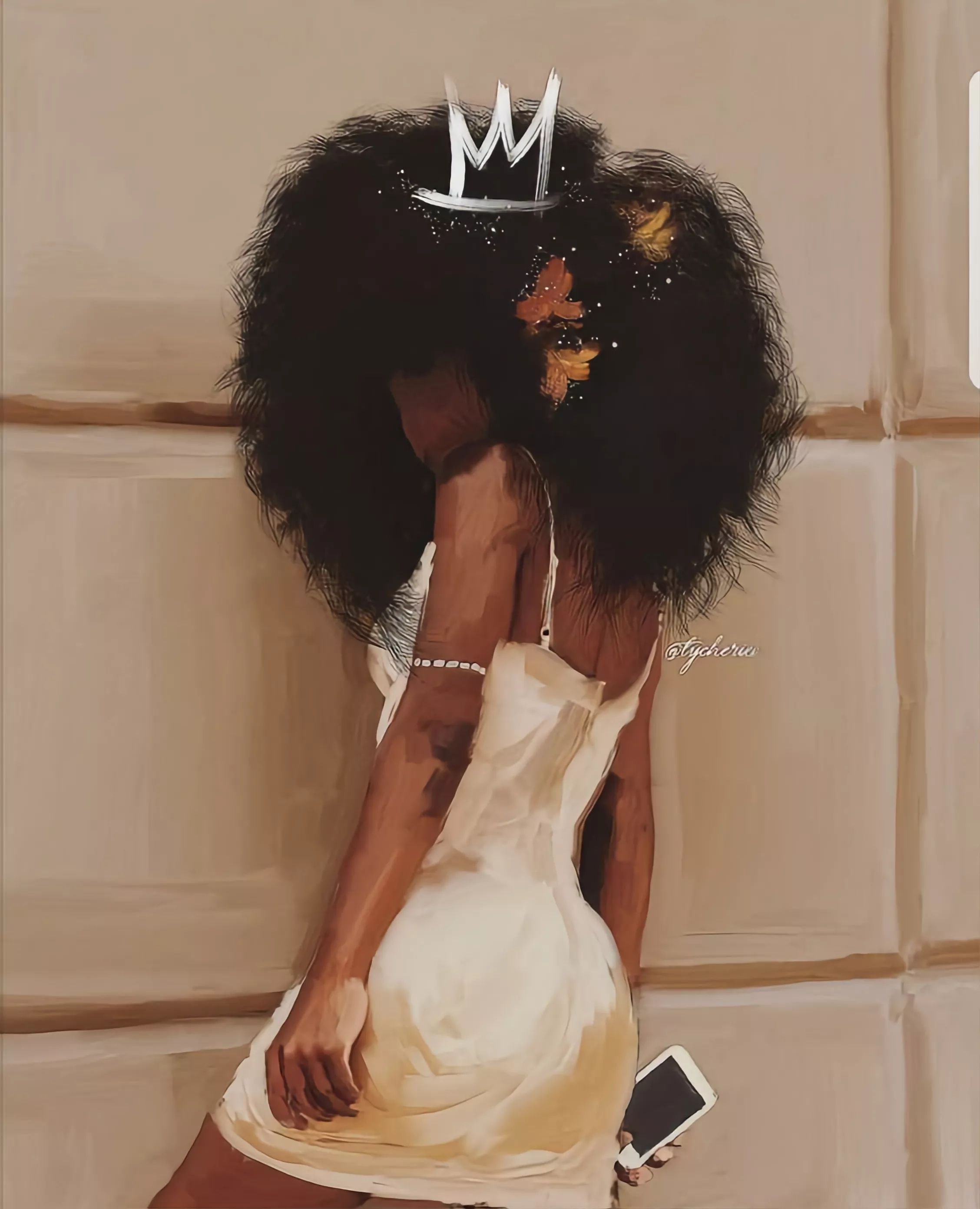 Crowned Afro Beauty - girl wallpaper for OpersCraft