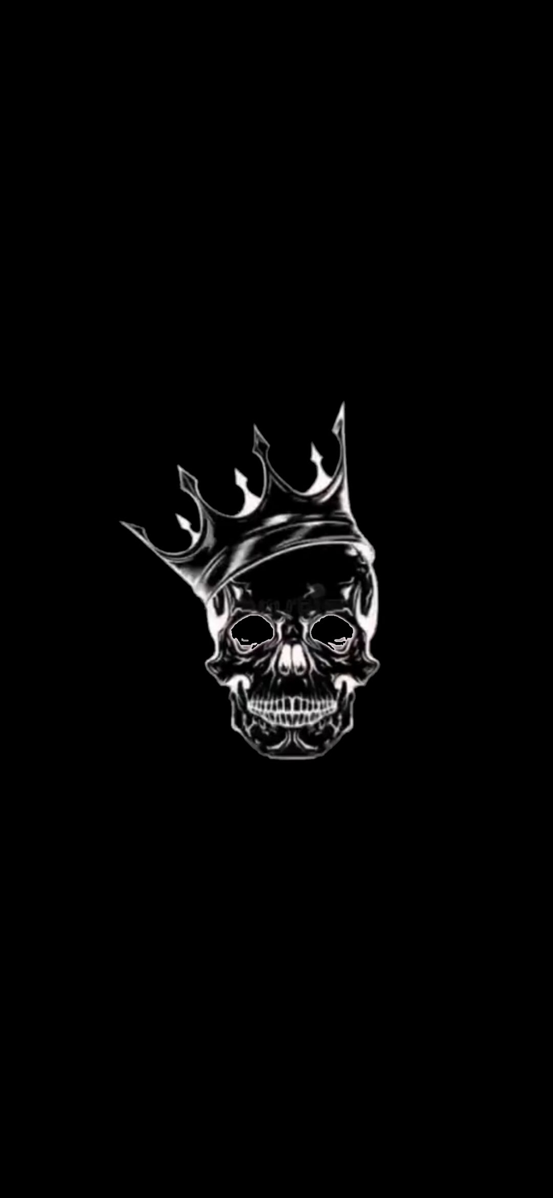 Crowned Skull Black Wallpaper - abstract wallpaper for OpersCraft