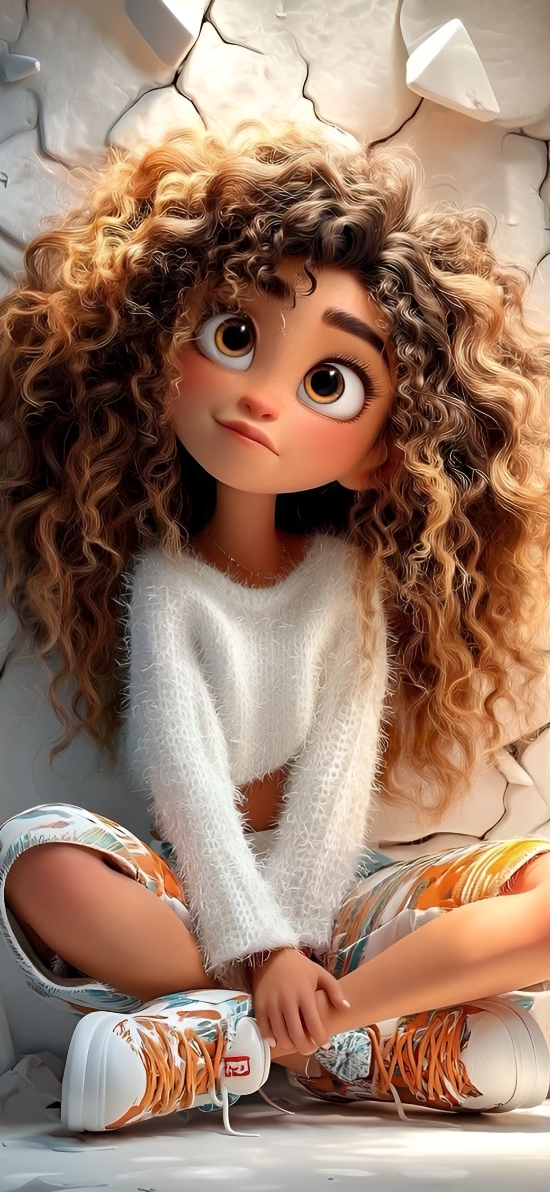 Curly Haired Girl Portrait - dope wallpaper for OpersCraft