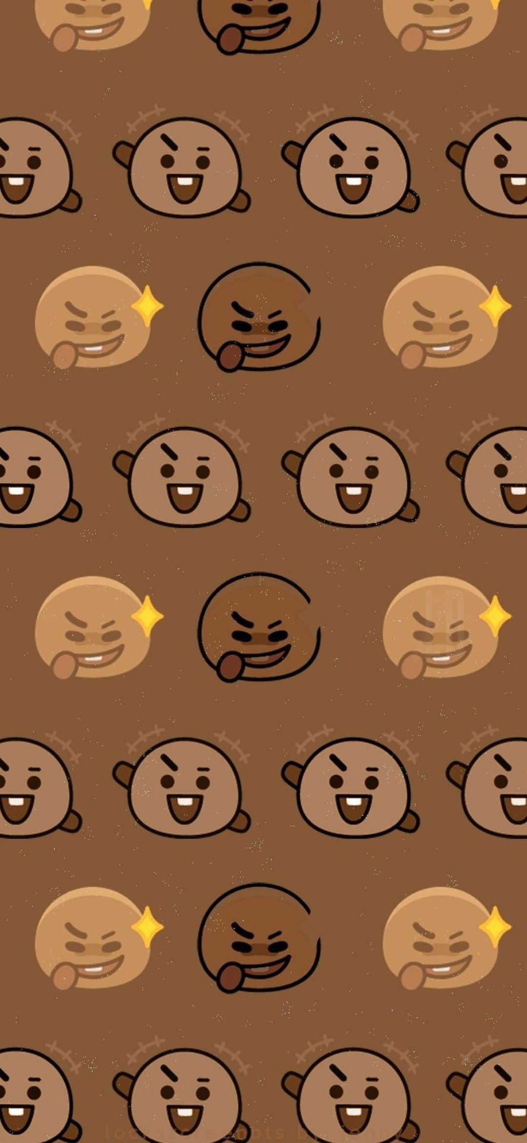 Cute Brown Characters Wallpaper - emoji wallpaper for OpersCraft