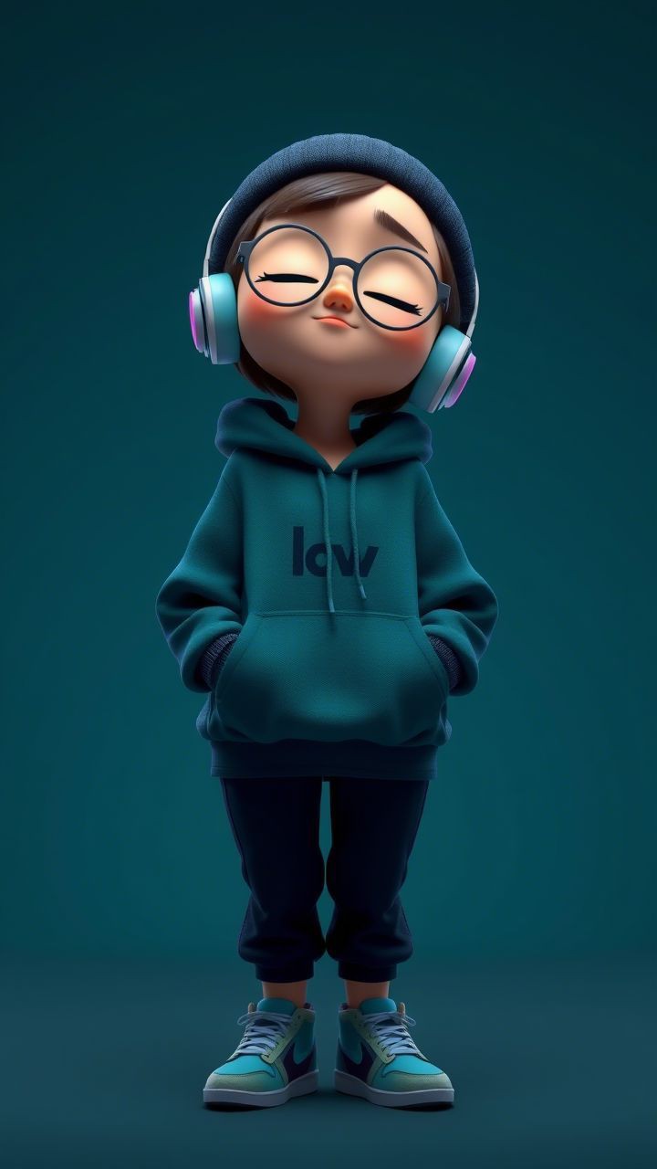 Cute Character with Headphones - dope wallpaper for OpersCraft