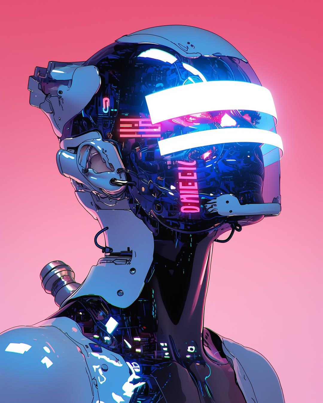 Cybernetic Android Portrait - digital art wallpaper for OpersCraft