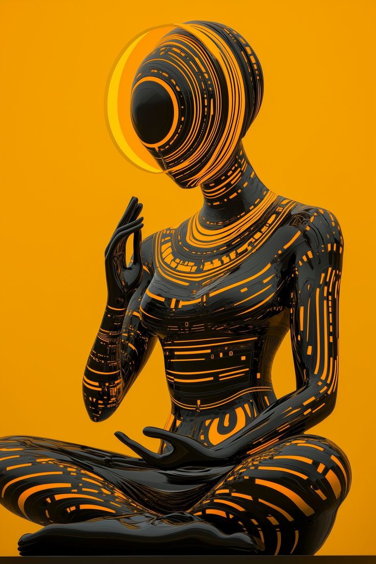 Cybernetic Meditation Figure - sci-fi wallpaper for OpersCraft