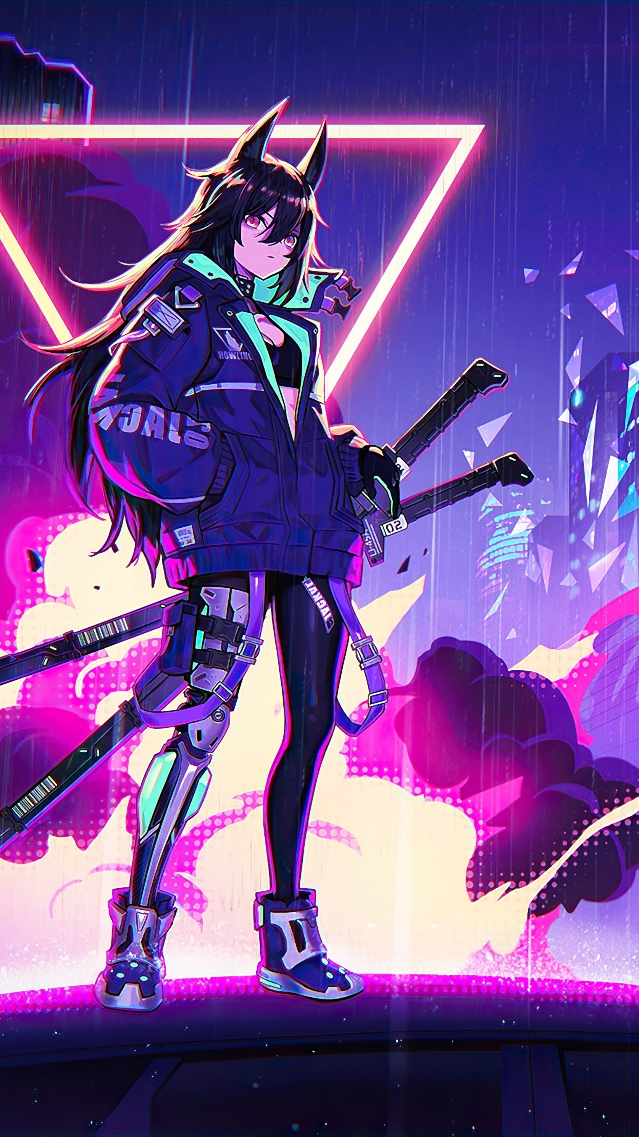 Cyberpunk Anime Warrior - anime wallpaper for OpersCraft