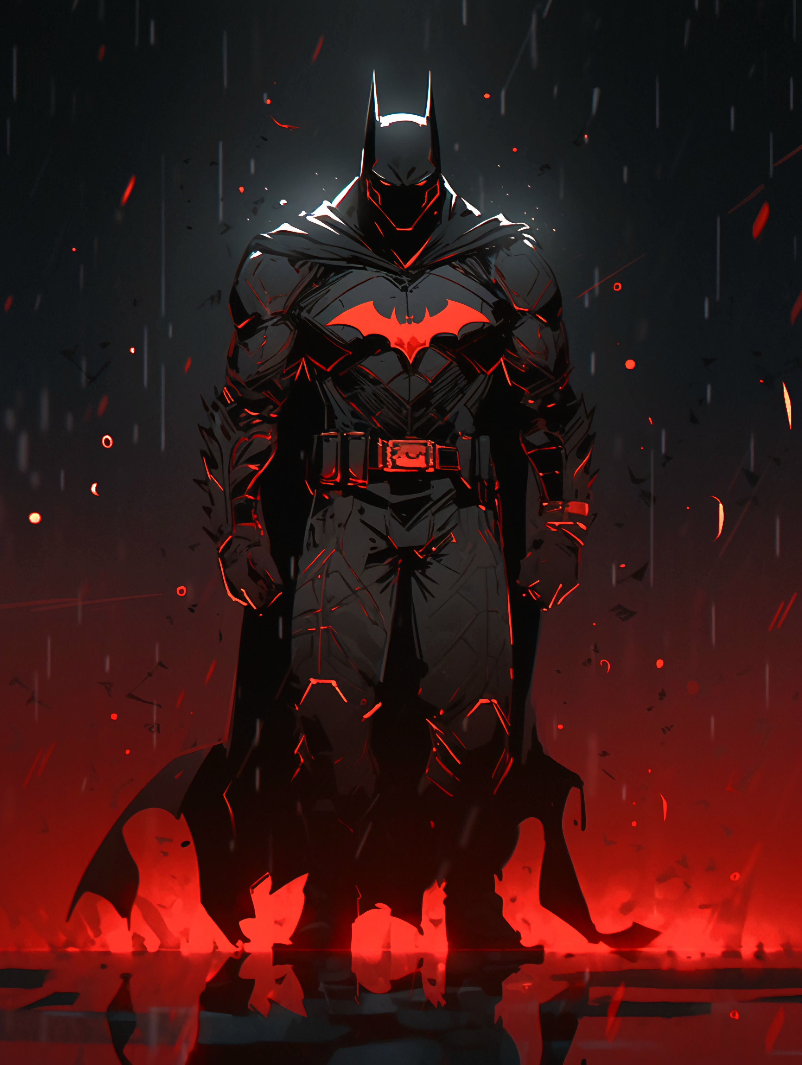 Cyberpunk Batman Red - superhero wallpaper for OpersCraft
