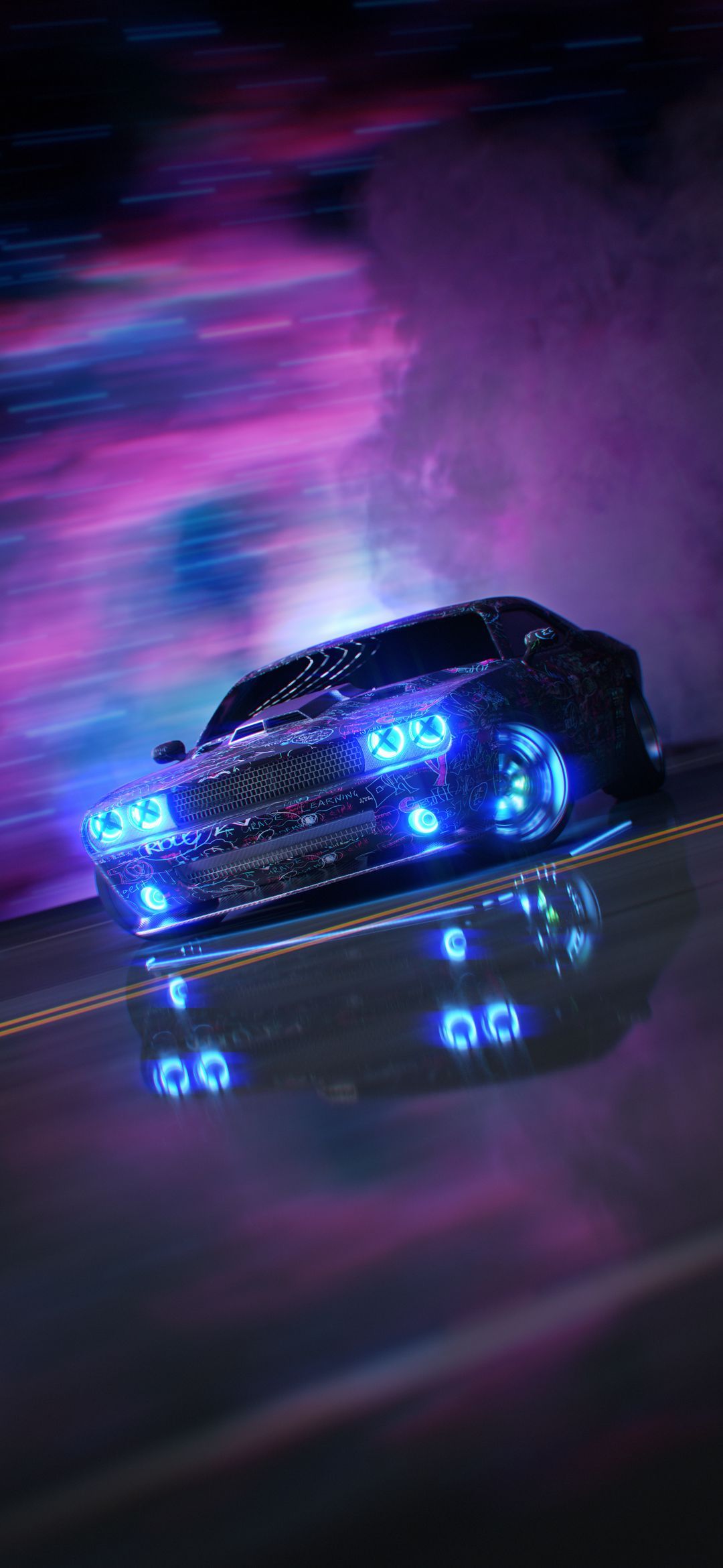 Cyberpunk Car Drift - cars wallpaper for OpersCraft
