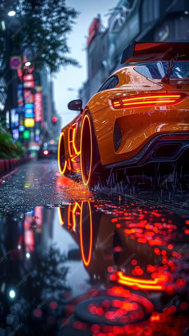 Cyberpunk Car Reflection - cars wallpaper for OpersCraft