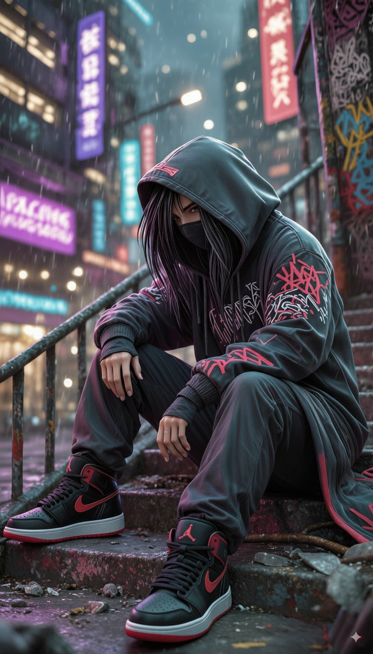 Cyberpunk City Stroll - dope wallpaper for OpersCraft