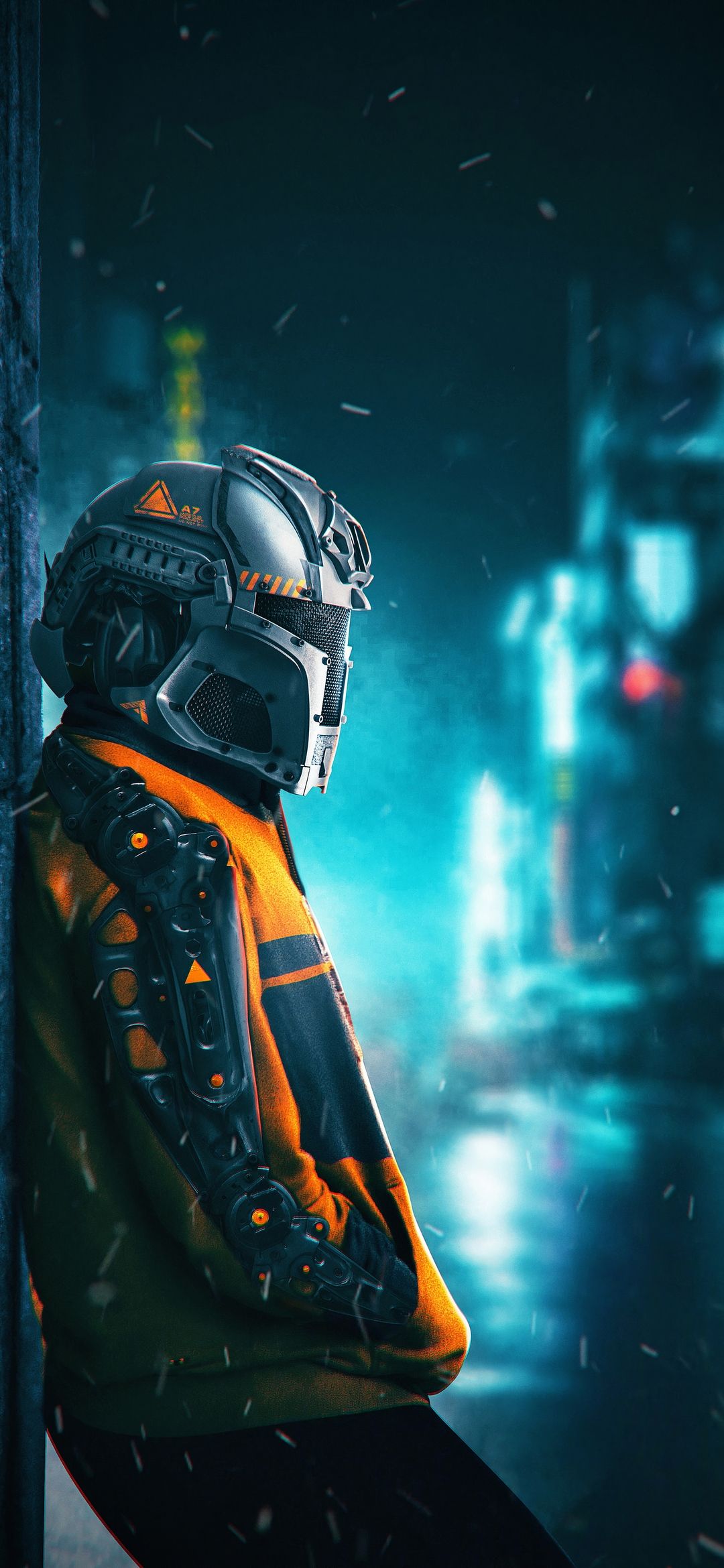 Cyberpunk Cityscape Watcher - cyberpunk wallpaper for OpersCraft