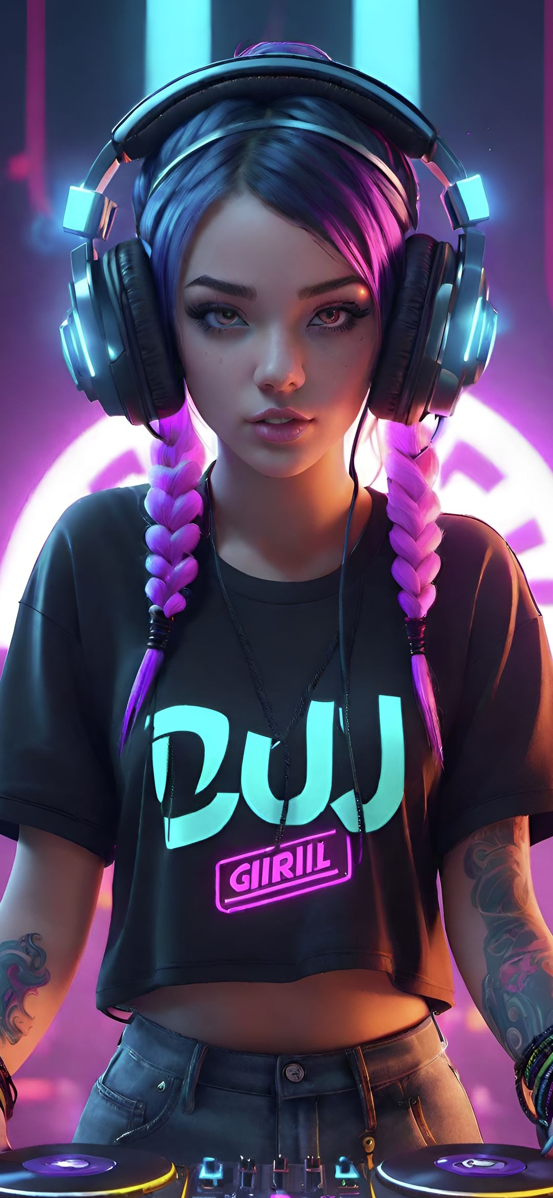 Cyberpunk DJ Girl - cyberpunk wallpaper for OpersCraft