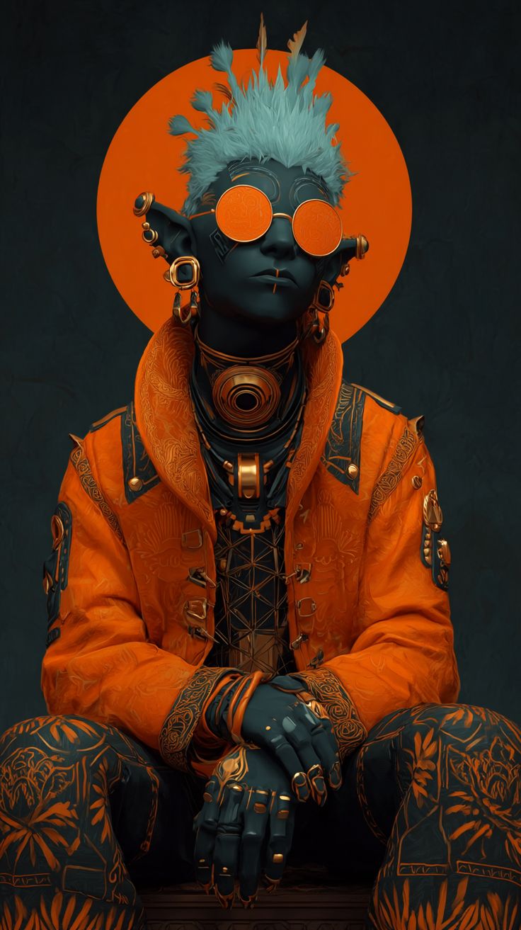 Cyberpunk Elf Portrait - sci-fi wallpaper for OpersCraft
