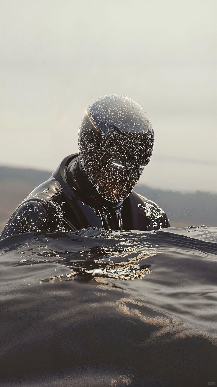 Cyberpunk Figure in Water - cyberpunk wallpaper for OpersCraft