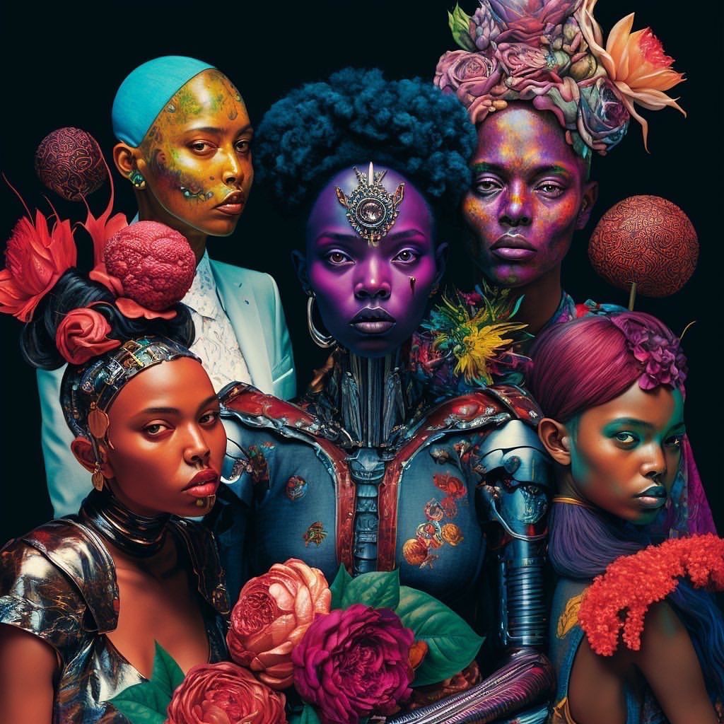 Cyberpunk Floral Queens - cyberpunk wallpaper for OpersCraft