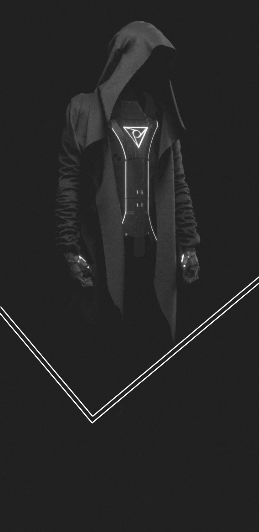 Cyberpunk Hooded Figure - cyberpunk wallpaper for OpersCraft