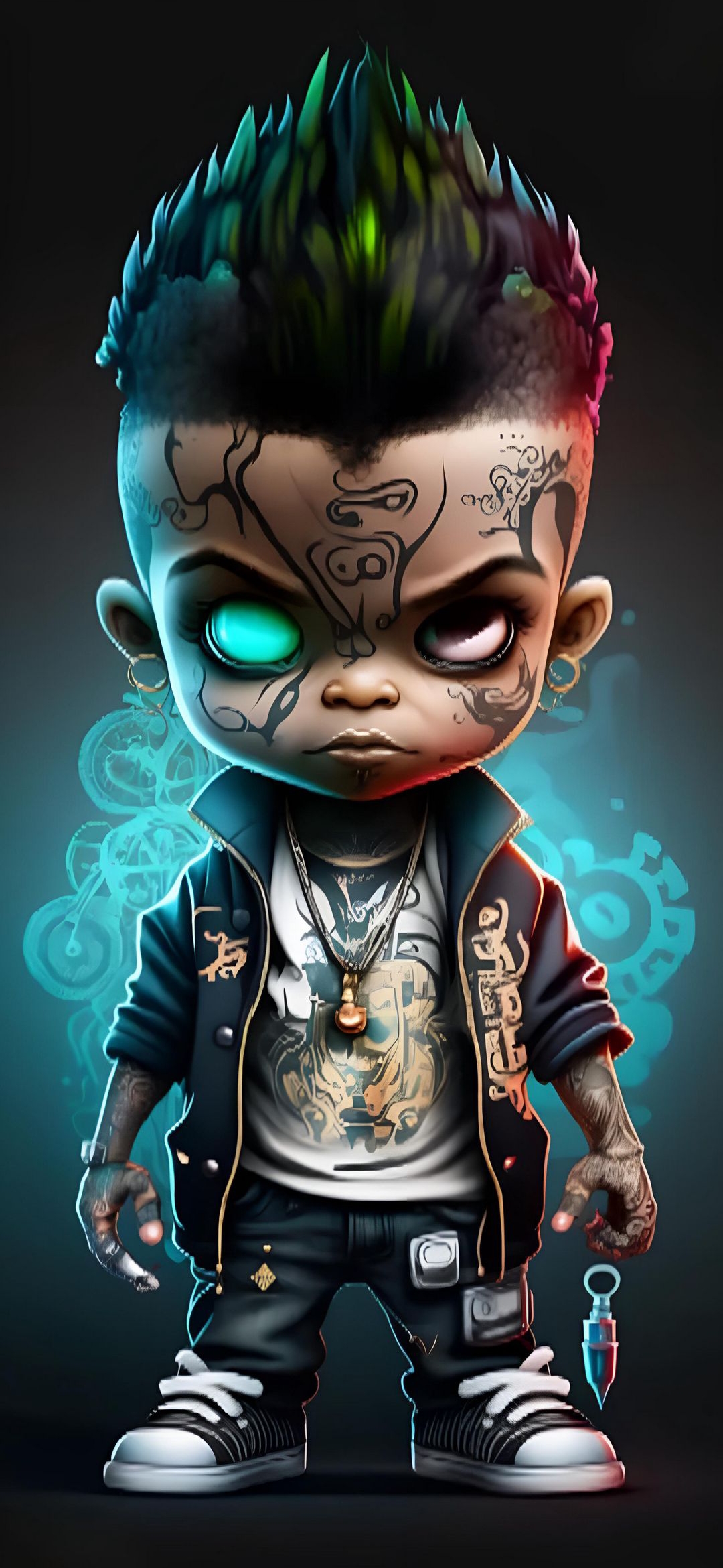 Cyberpunk Kid with Tattoos - cyberpunk wallpaper for OpersCraft