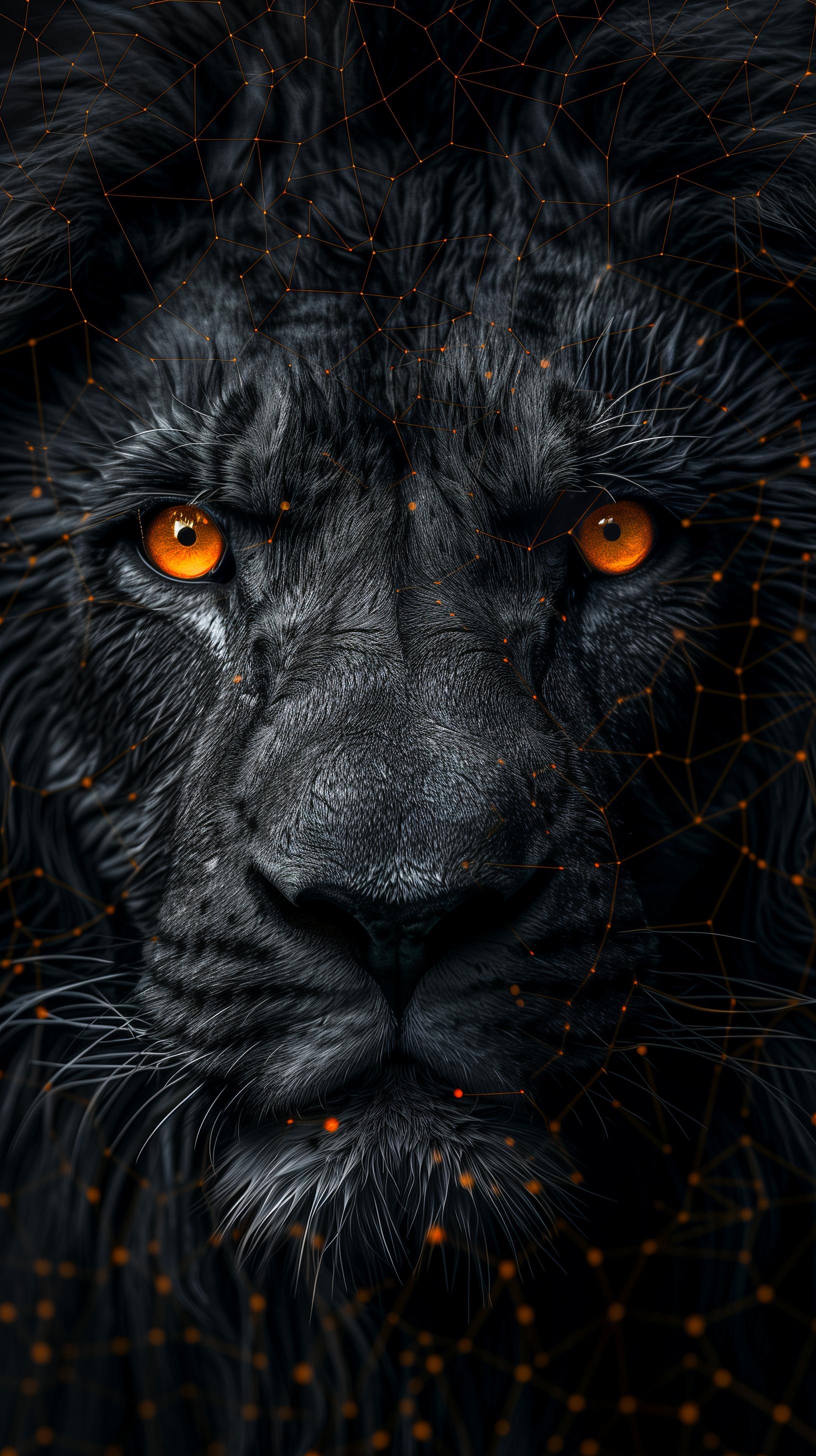 Cyberpunk Lion Gaze - lion wallpaper for OpersCraft
