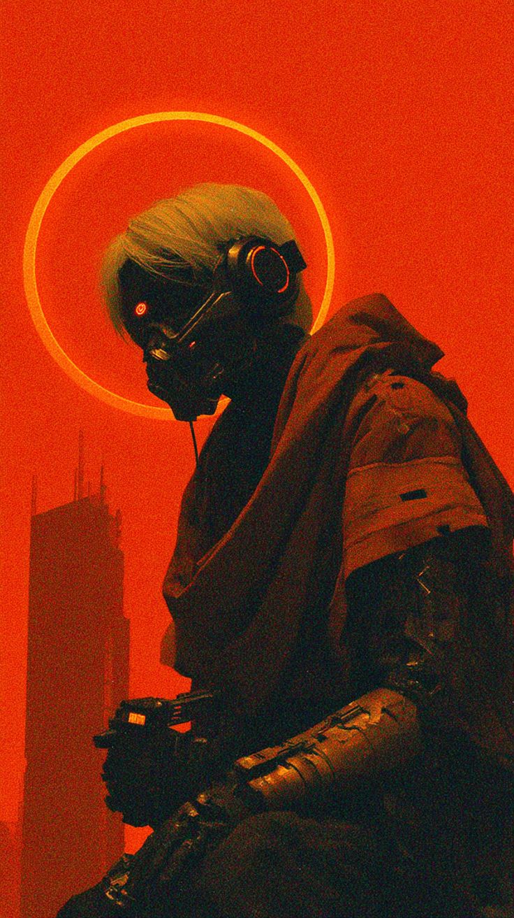 Cyberpunk Neon Warrior - cyberpunk wallpaper for OpersCraft