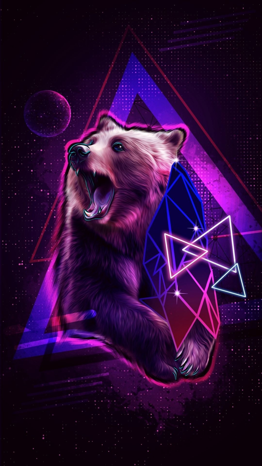 Cyberpunk Roaring Bear - random wallpaper for OpersCraft