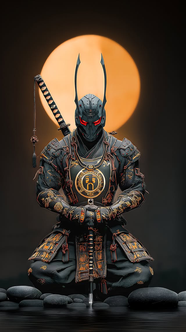 Cyberpunk Samurai Moon - cyberpunk wallpaper for OpersCraft