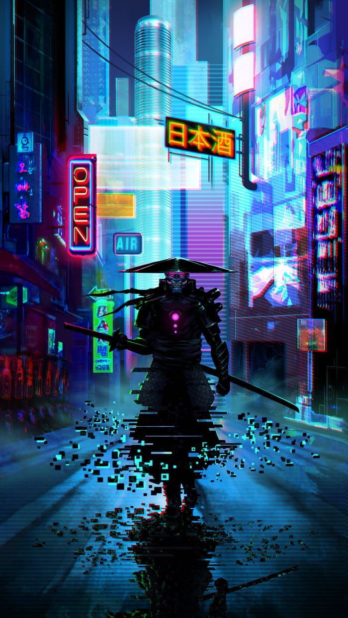Cyberpunk Samurai Warrior - cyberpunk wallpaper for OpersCraft