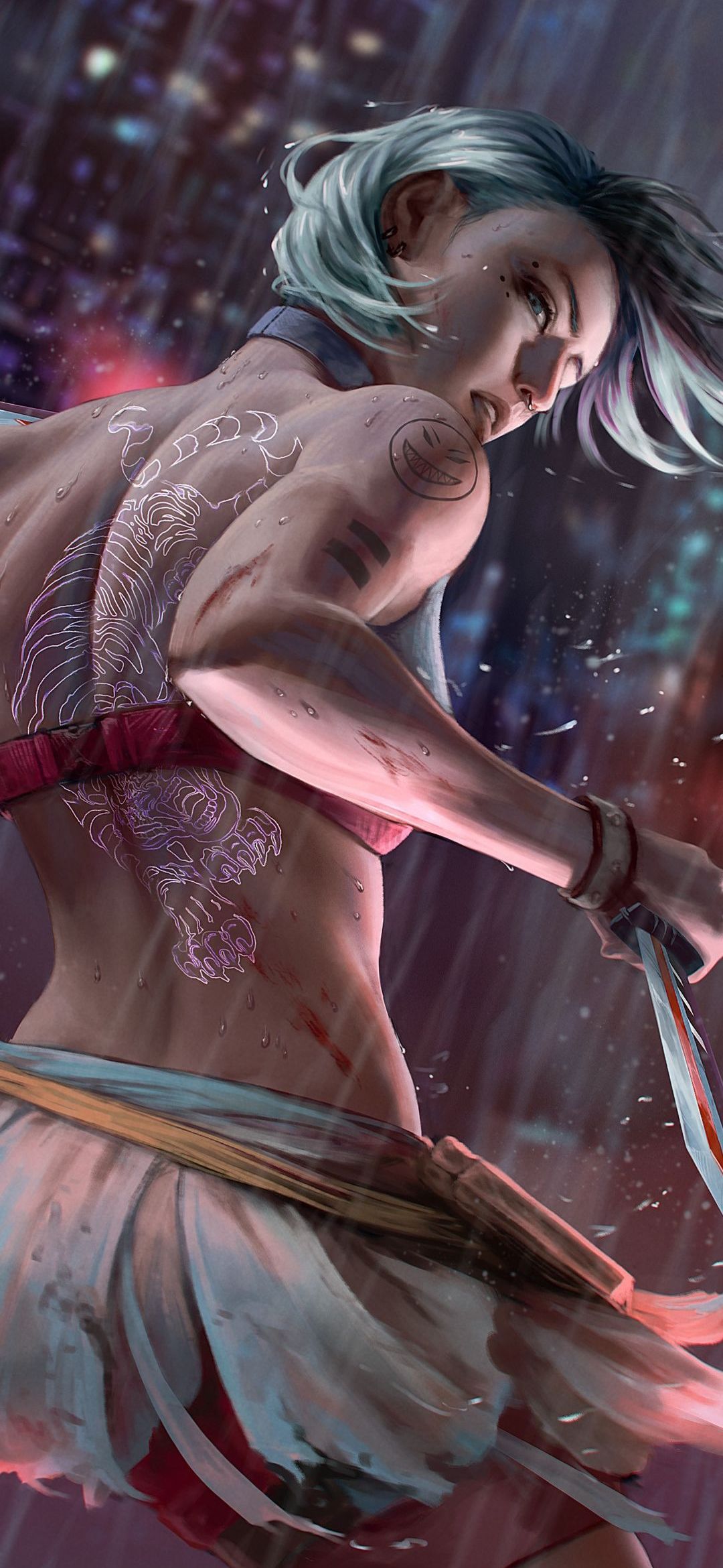 Cyberpunk Warrior Woman - cyberpunk wallpaper for OpersCraft