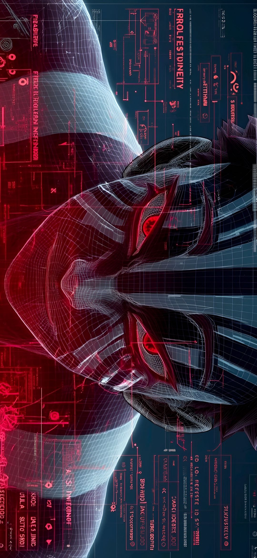 Cyberpunk Wireframe Face - dope wallpaper for OpersCraft