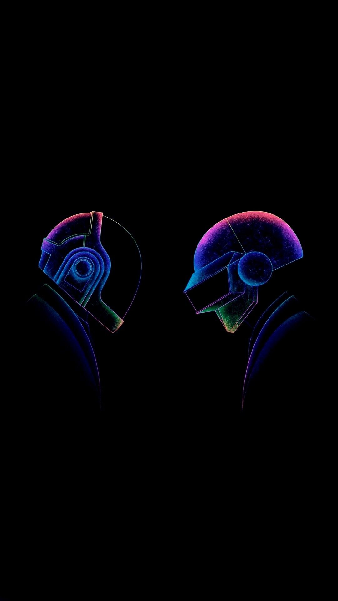 Daft Punk Neon Helmets - music wallpaper for OpersCraft
