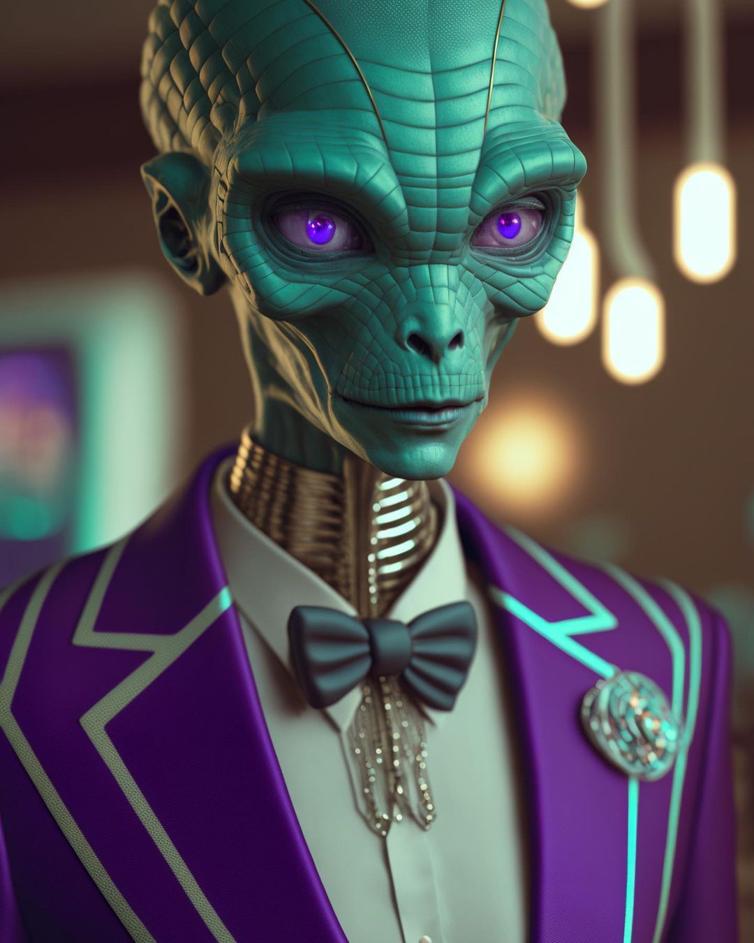 Dapper Alien Portrait - alien wallpaper for OpersCraft