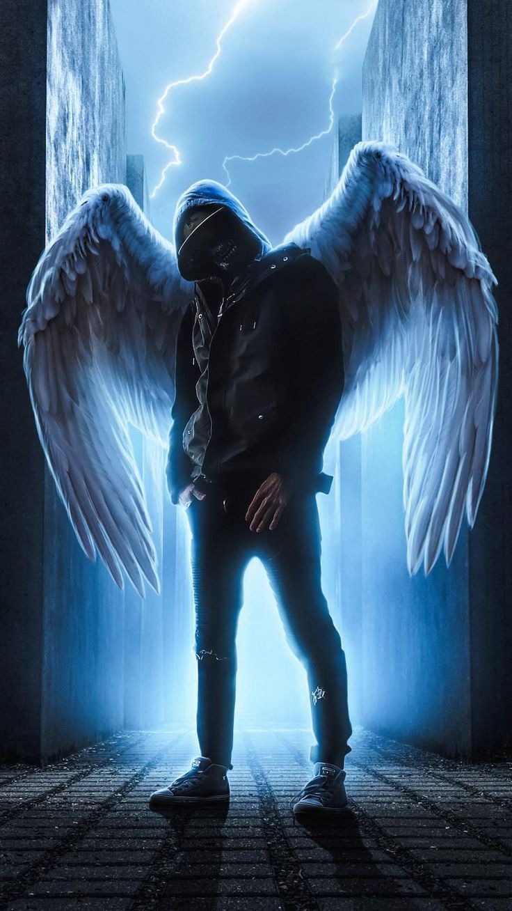 Dark Angel Lightning Storm - fantasy wallpaper for OpersCraft