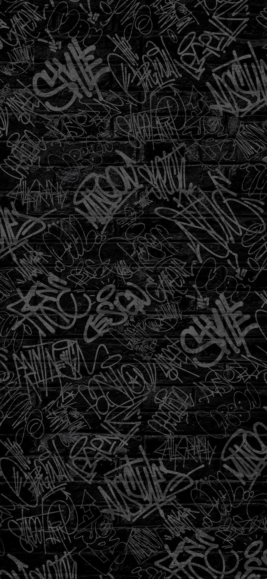 Dark Graffiti Brick Wall - abstract wallpaper for OpersCraft
