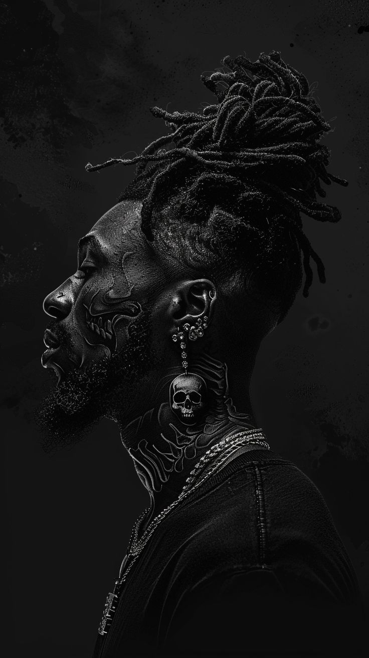 Dark Portrait Skull - ghetto wallpaper for OpersCraft