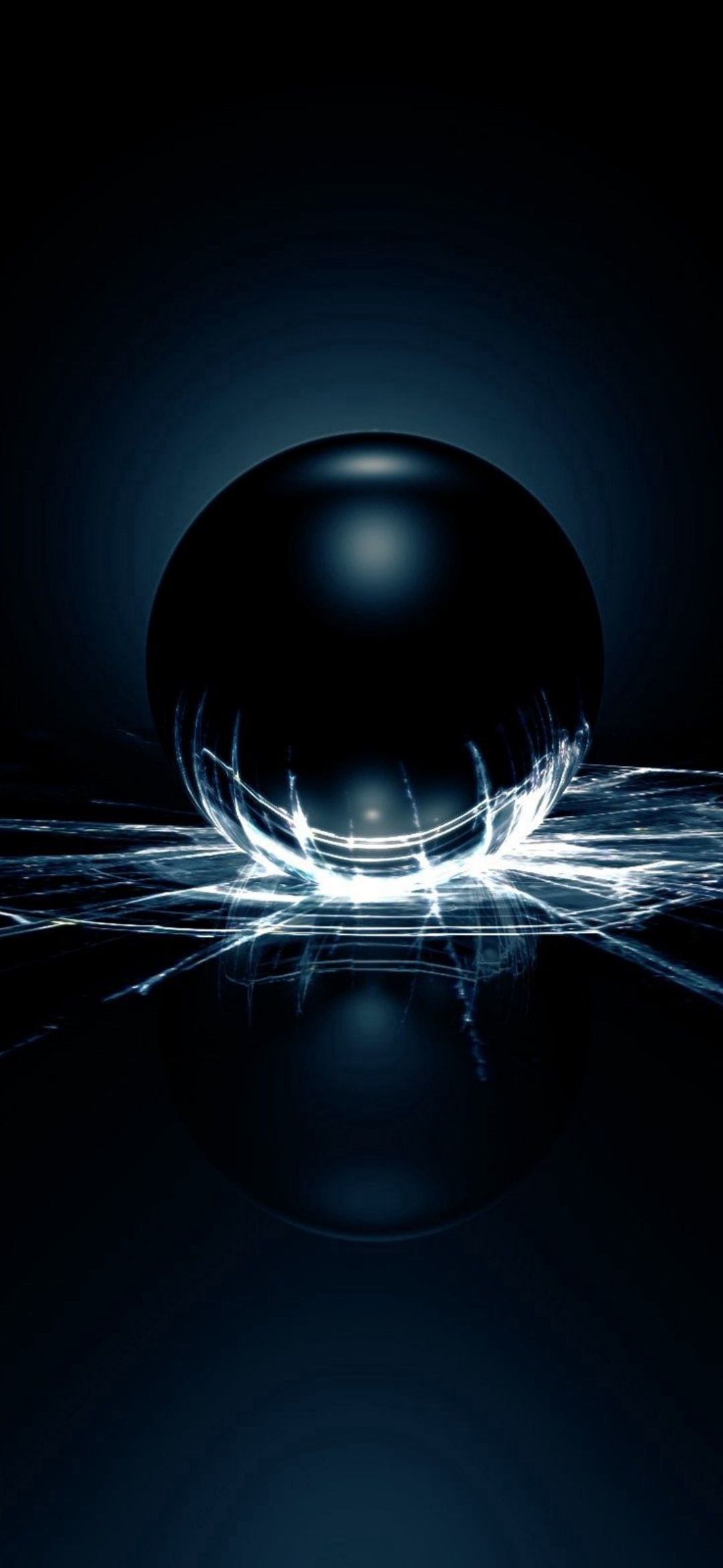 Dark_Sphere_on_Light_Trails - abstract wallpaper for OpersCraft