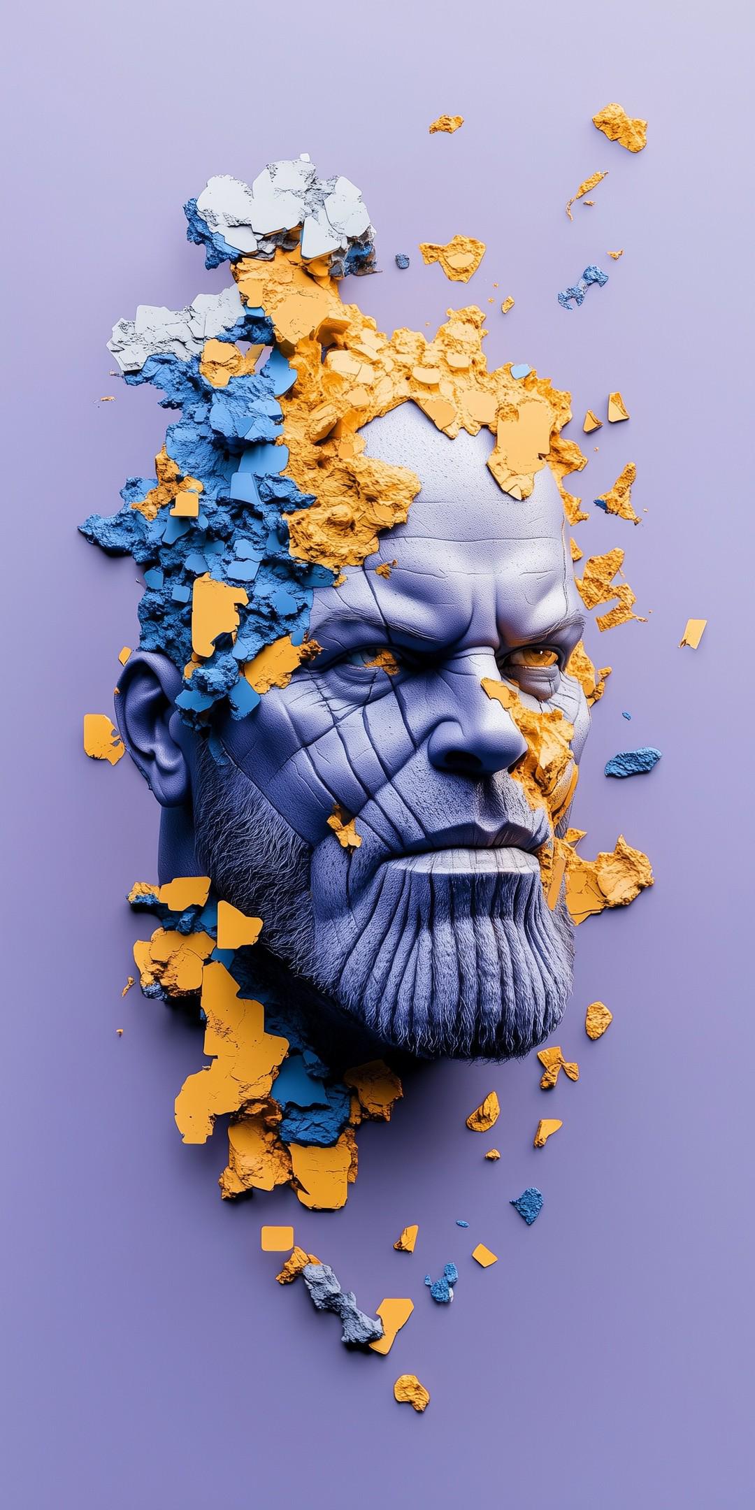 Deconstructed Thanos Portrait - marvel wallpaper for OpersCraft