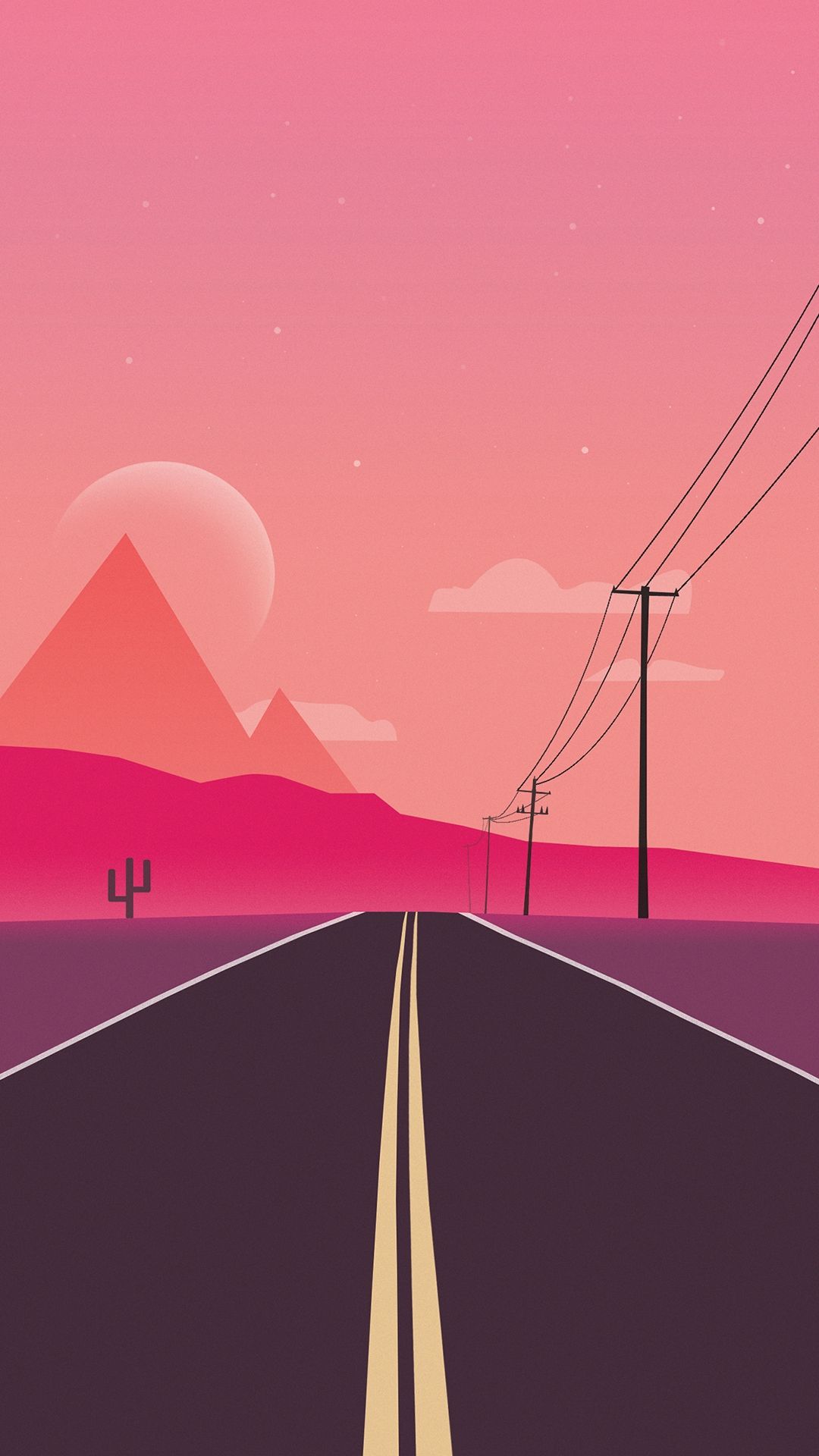 Desert Road Trip - minimal wallpaper for OpersCraft