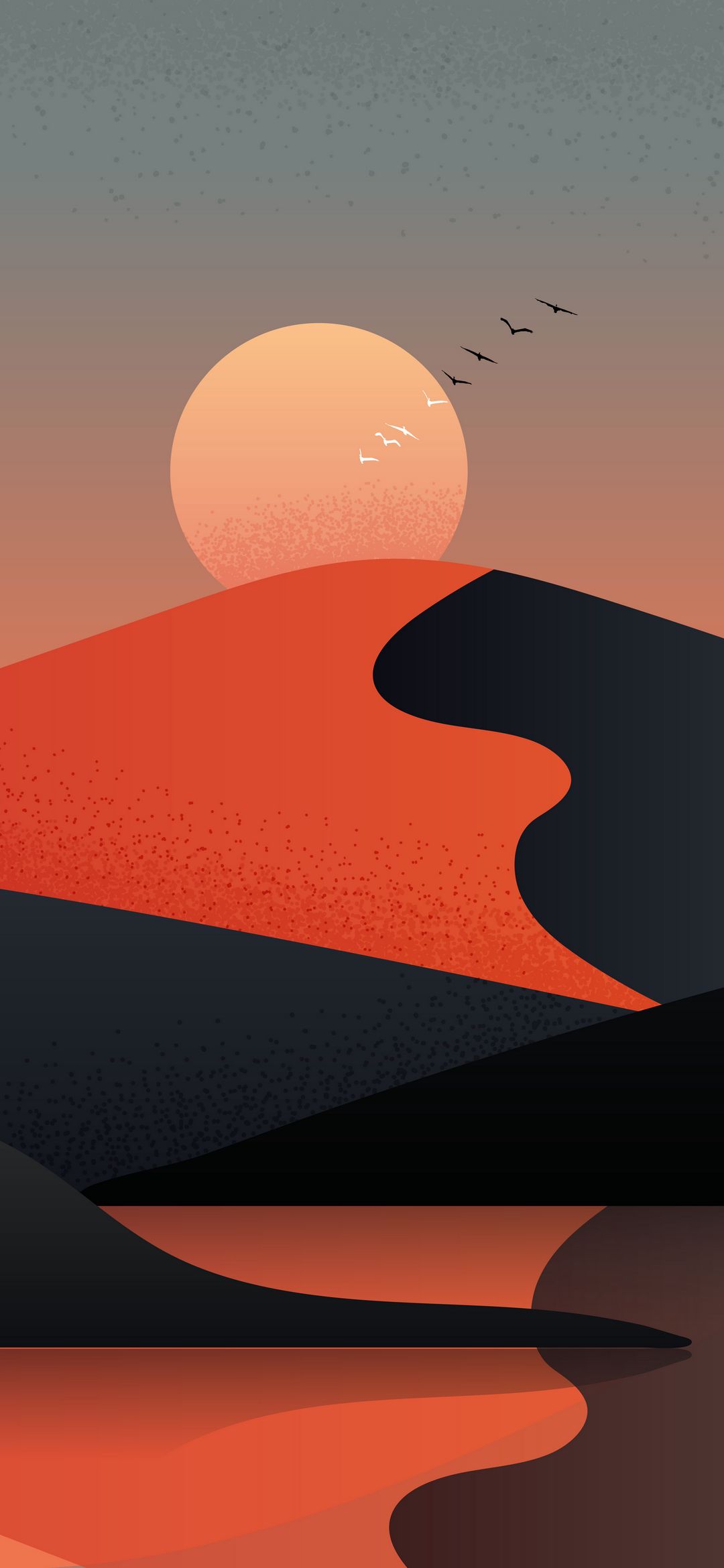 Desert Sunset Silhouette - random wallpaper for OpersCraft