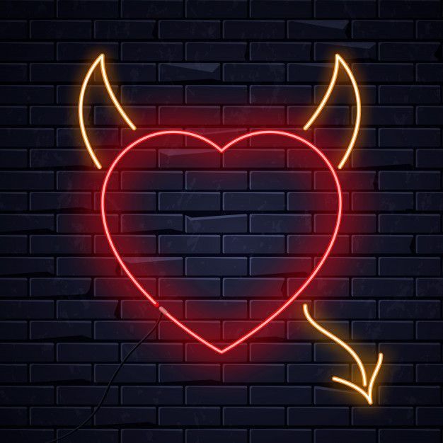 Devil Heart Neon Sign - neon wallpaper for OpersCraft