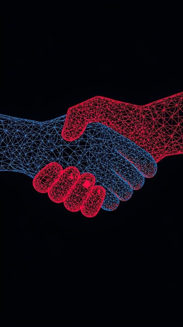 Digital Handshake - abstract wallpaper for OpersCraft