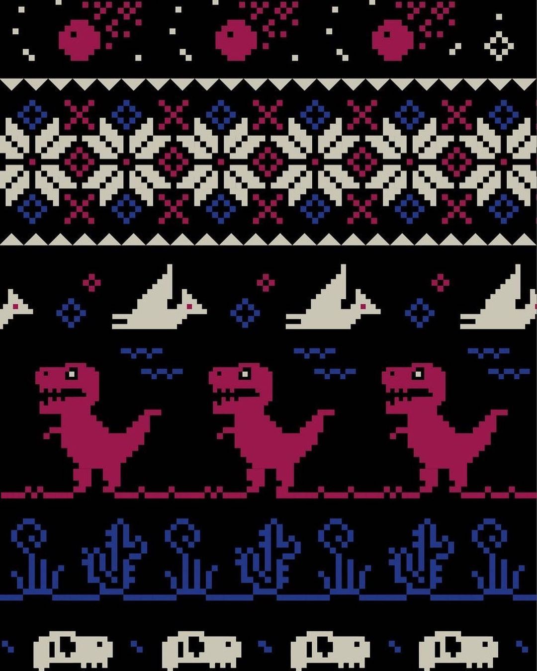 Dino Sweater Pixel Art - random wallpaper for OpersCraft