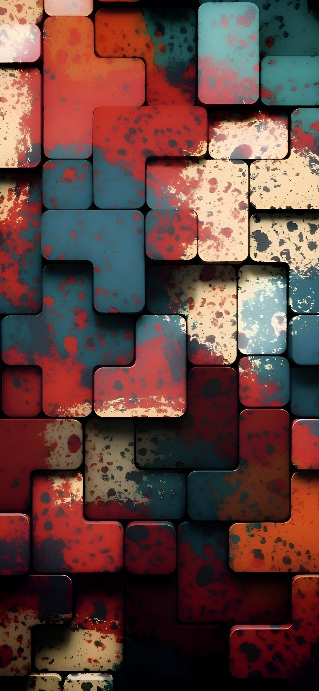 Distressed Geometric Tile Pattern - abstract wallpaper for OpersCraft