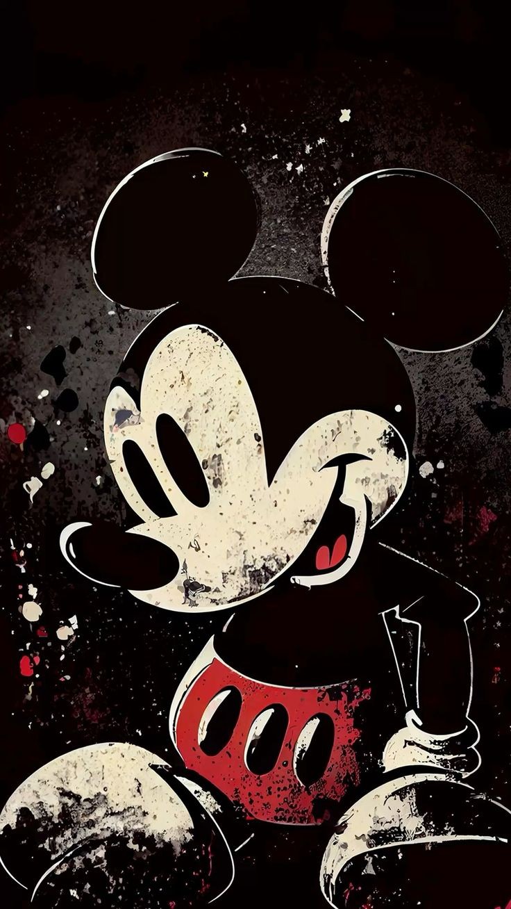 Distressed Mickey Mouse Art - character wallpaper for OpersCraft