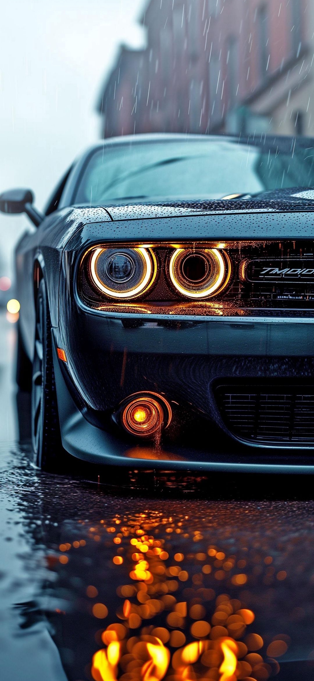 Dodge_Challenger_Rainy_Night - cars wallpaper for OpersCraft