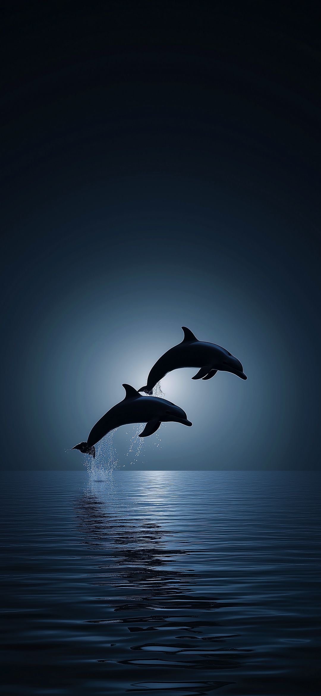 Dolphins Leaping at Night - animal wallpaper for OpersCraft