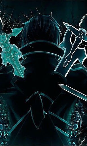 Dual Swordsman Silhouette - anime wallpaper for OpersCraft
