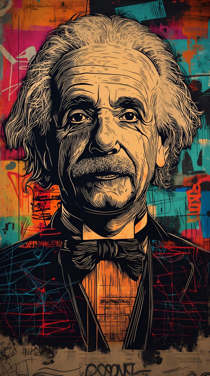 Einstein Graffiti Portrait - ghetto wallpaper for OpersCraft