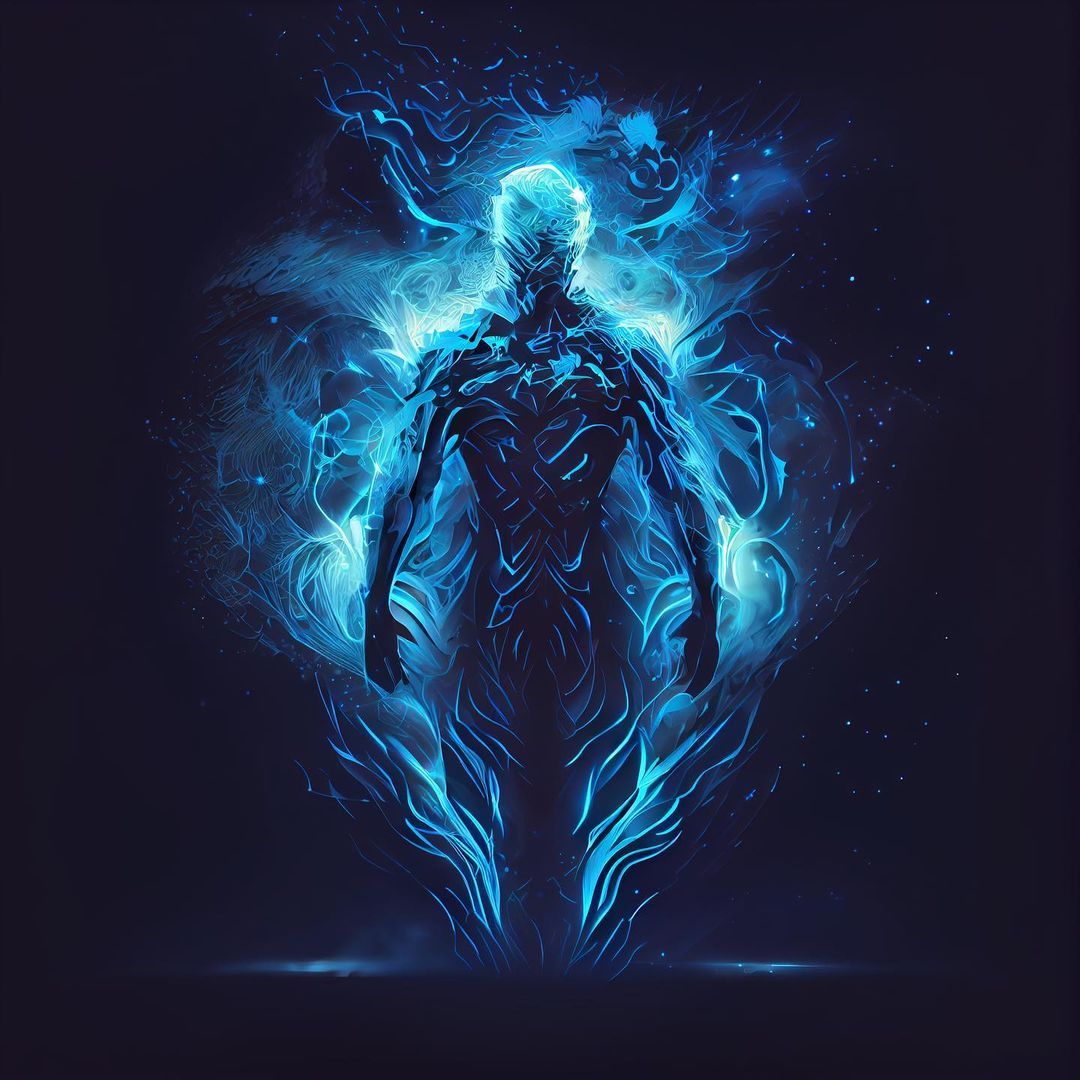 Electric Blue Figure - abstract wallpaper for OpersCraft