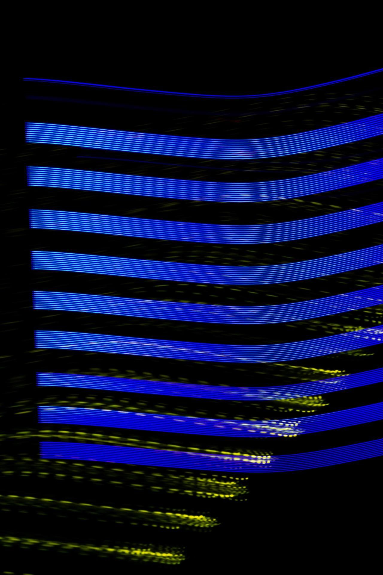 Electric Blue Light Trails - abstract wallpaper for OpersCraft