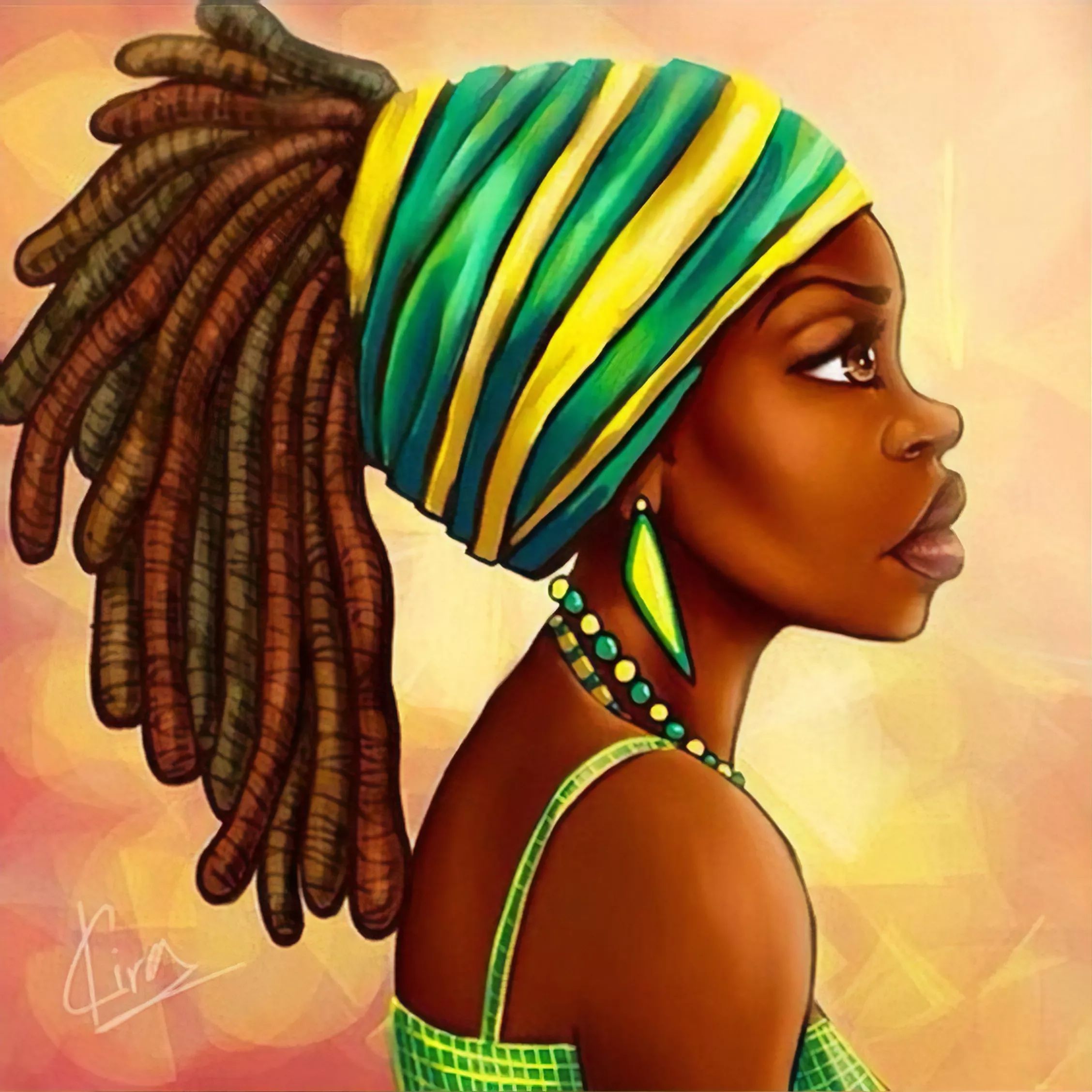Elegant Dreadlocks Portrait - girl wallpaper for OpersCraft