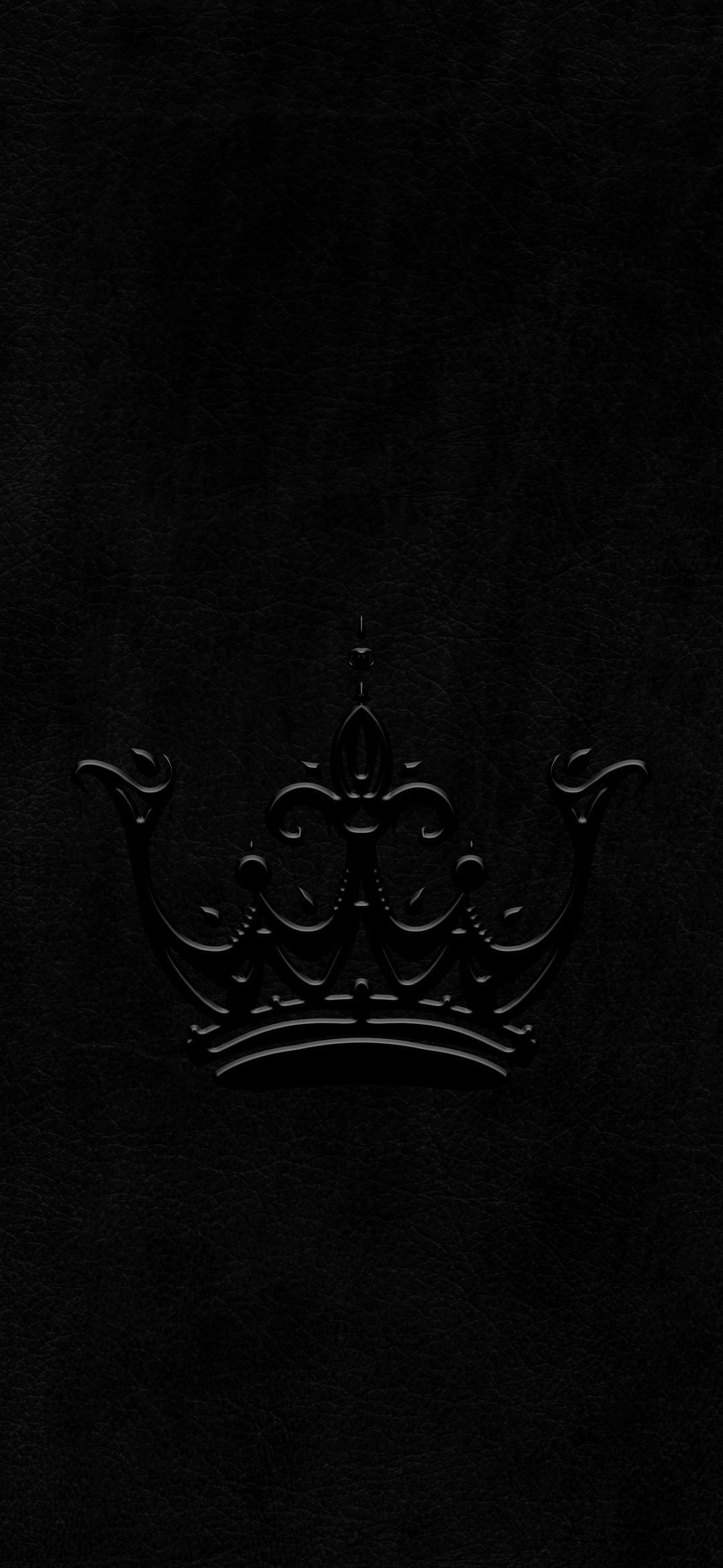 Embossed Black Crown - minimal wallpaper for OpersCraft
